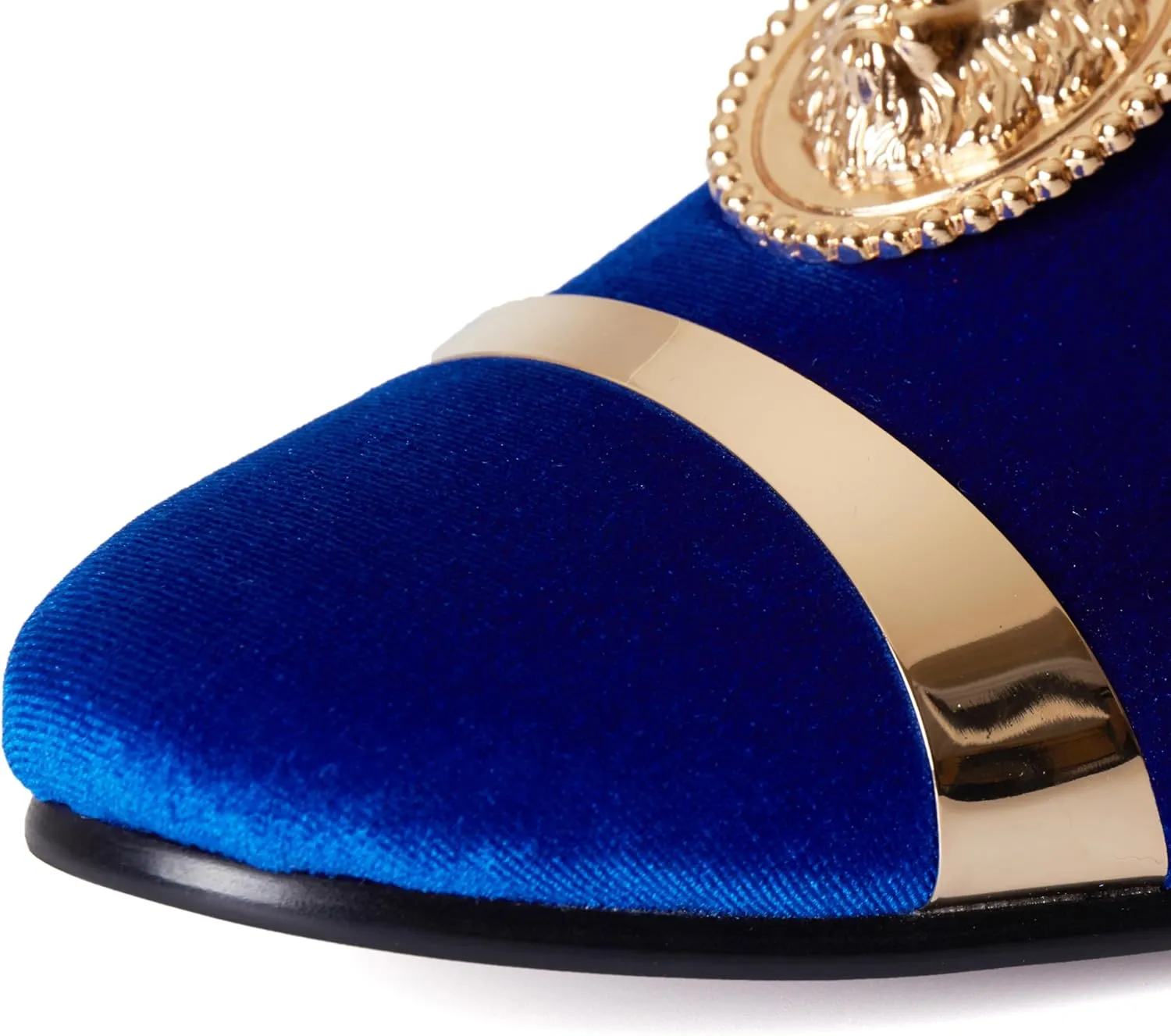 Mens Dress Shoes for Wedding Slip On Formal Velvet Loafers