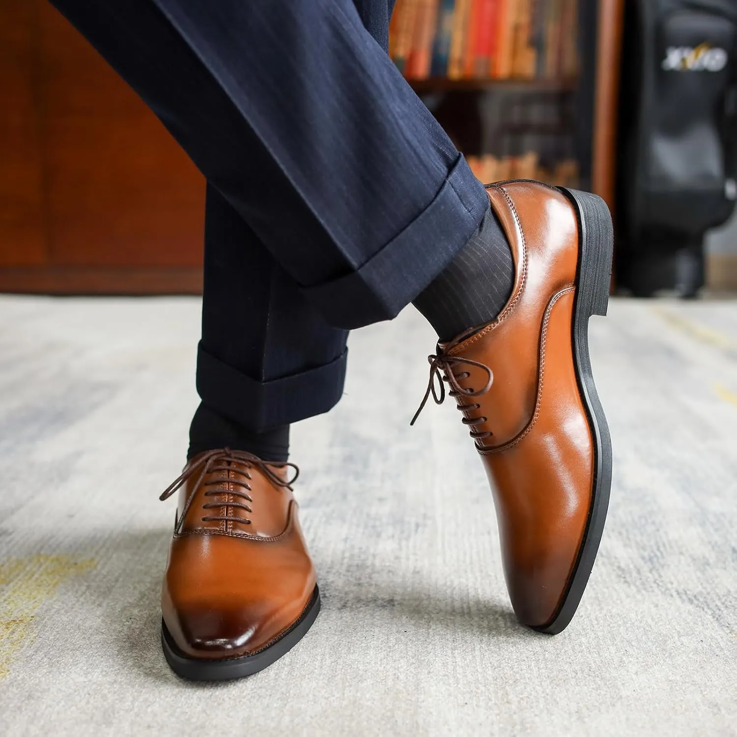 Men's Dress Shoes Formal Leather Oxford Classical Business Derby Shoes