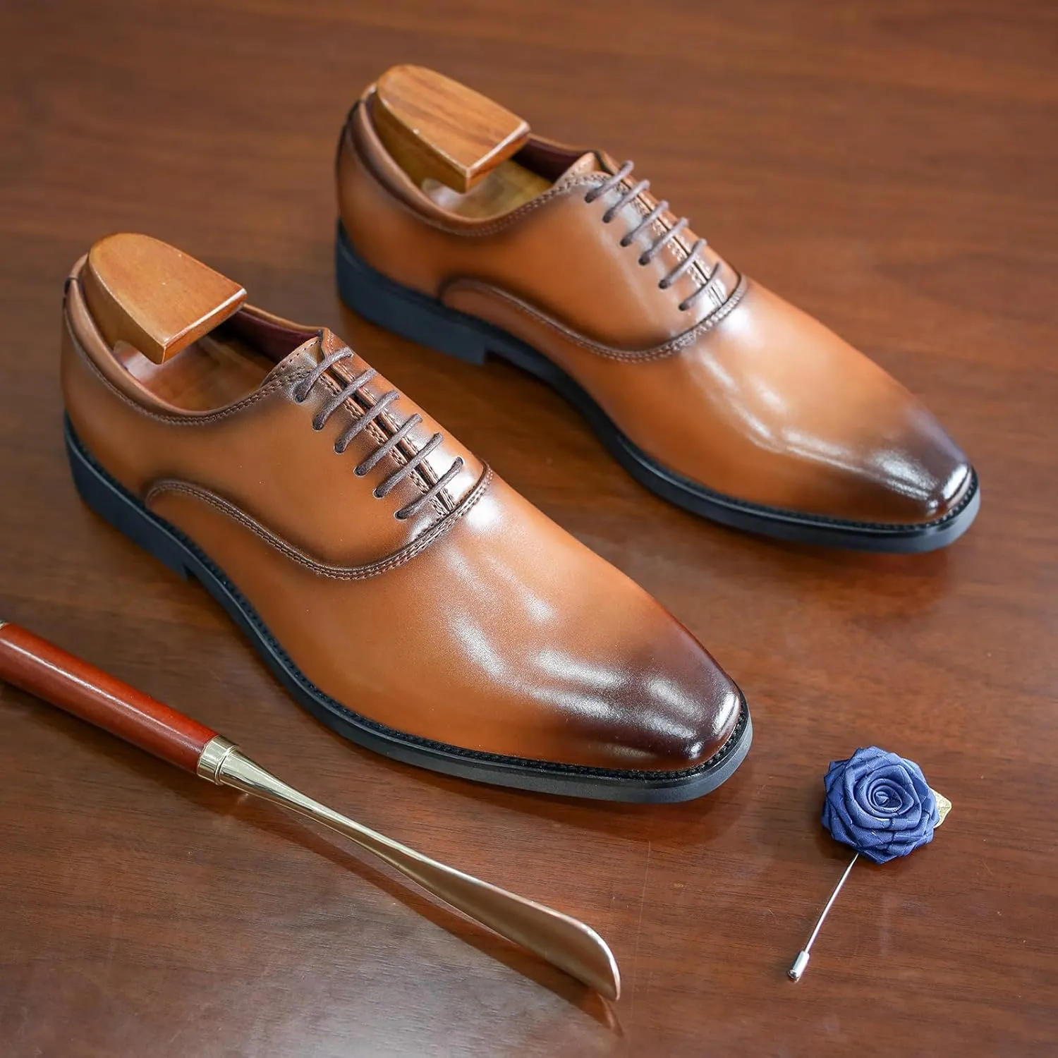 Men's Dress Shoes Formal Leather Oxford Classical Business Derby Shoes