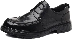 Men’s Dress Shoes Genuine Leather Lace-Up Formal Business Oxford Shoes for Men Classic Tuxedo Wedding