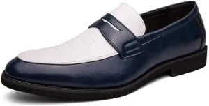 Men's Dress Shoes Oxfords Slip On Shoes, Leather Formal Business Oxford Shoes Fashion Breathable Prom Business Wedding Dress Shoes