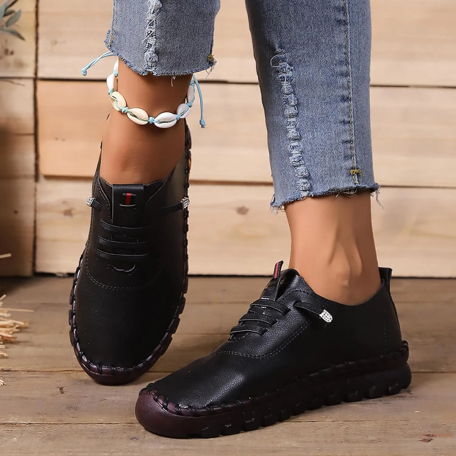 Mens Dress Shoes Slip On Sneakers Women Arch Support Womens Loafers with Arch Support Round Toe Flat Heel Christmas Sneakers for Women Round Toe Flats Comfortable