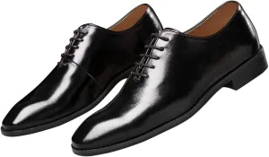Mens Dress Shoes Wholecut Oxford Fashion Formal Leather Lace Up Shoes for Men