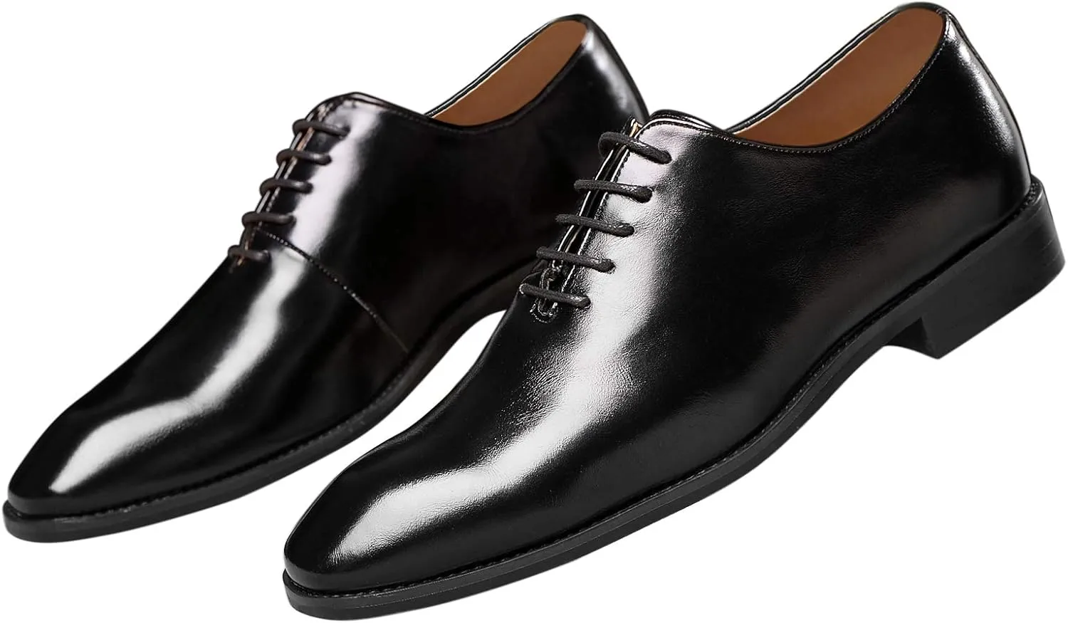 Mens Dress Shoes Wholecut Oxford Fashion Formal Leather Lace Up Shoes for Men