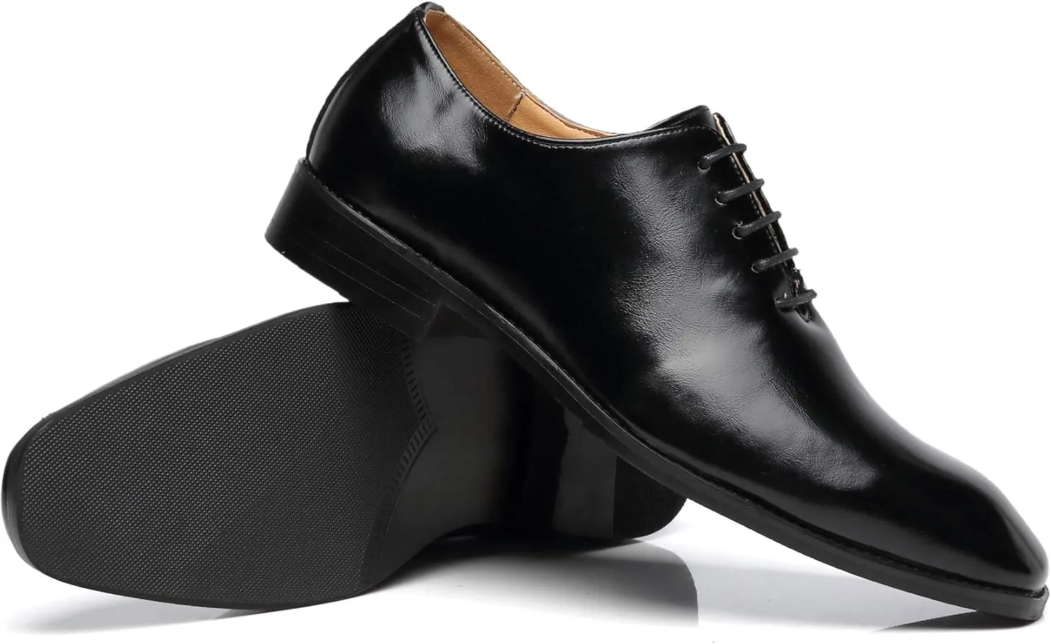 Mens Dress Shoes Wholecut Oxford Fashion Formal Leather Lace Up Shoes for Men