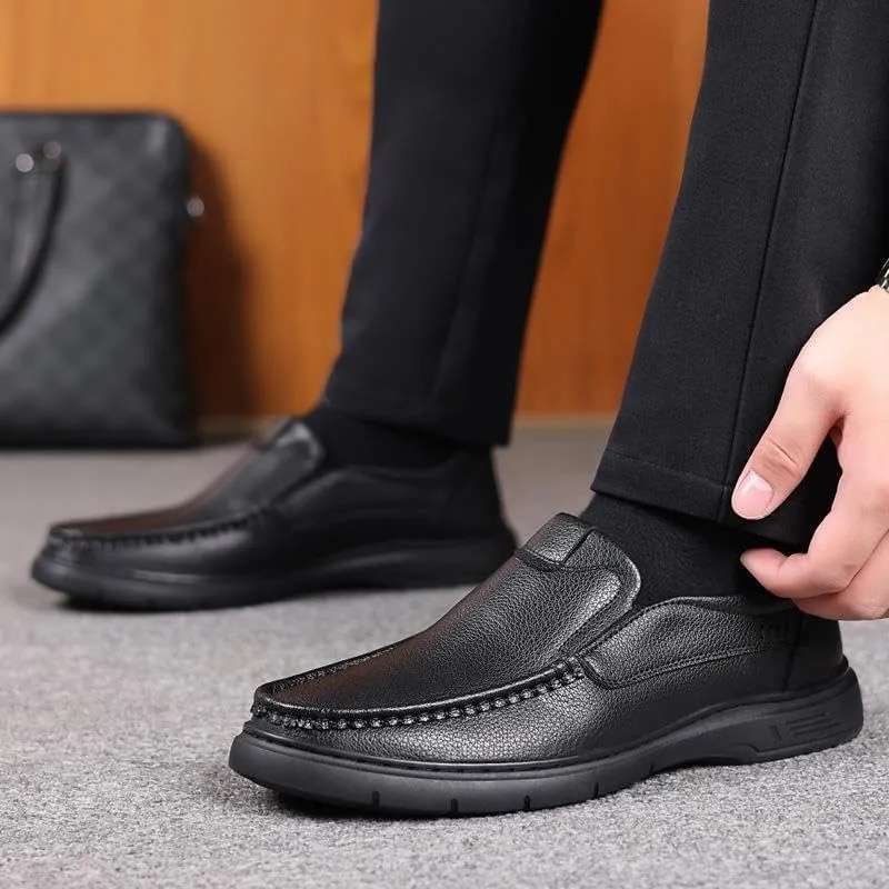 Men's Dress Slip-on Classic Loafers Formal Shoes Slip-ins Working Dress Casual Outdoor Lightweight Cushioning