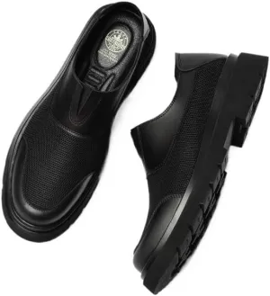 Men's Genuine Leather Penny Loafers Classic Stitching Detail Slip-On Dress Shoes for Business Attire & Formal Occasions