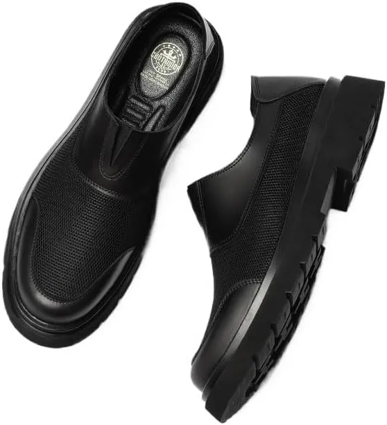 Men's Genuine Leather Penny Loafers Classic Stitching Detail Slip-On Dress Shoes for Business Attire & Formal Occasions
