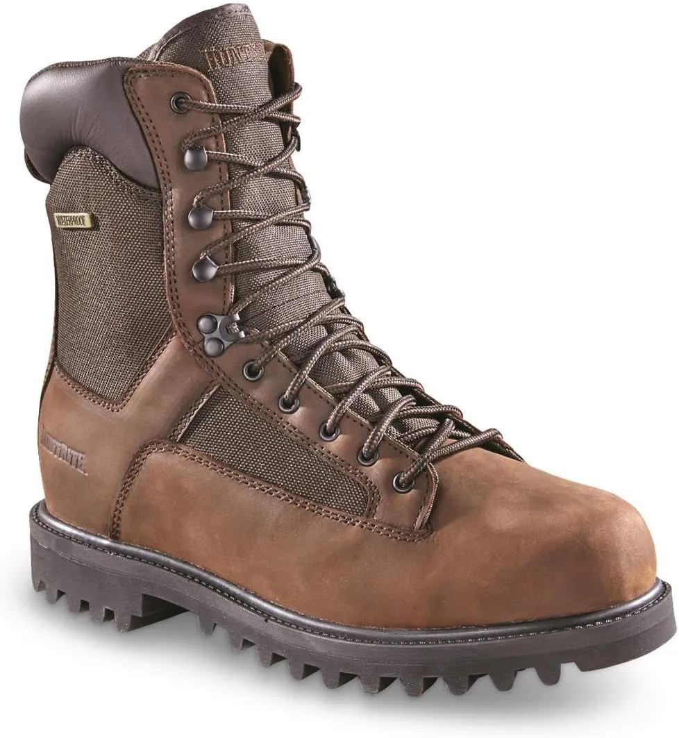 Men's Insulated Waterproof Hunting Boots Non-Slip Shoes, 1200-gram, Brown