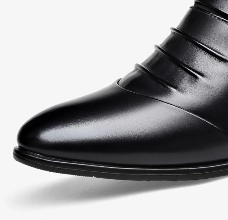 Men's Leather Dress Shoes Comfortable Formal Business Lace-Up Oxfords Shoes