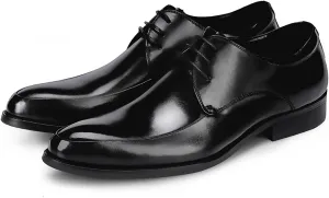 Men's Leather Dress Shoes for Formal Business Occasions Breathable Oxford Style with Non-Slip Sole Wedding Office Wear