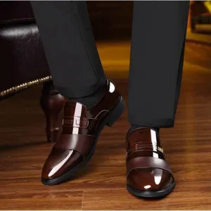 Men's Leather Oxford Shoes, Mens Tuxedo Shoes Patent Dress Shoes Breathable Soft Black Dress Shoes for Prom, Wedding Business, Casual Formal Tuxedo Shoes for Men