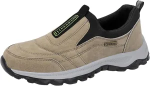 Men's Lightweight Cushion Sneakers Outdoor Athletic Slip-On Hiking Shoe Comfortable & Light-Weight Stretch Shoes