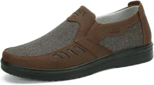 Mens Loafers Casual Lightweight Canvas Walking Breathable Soft Sole Work Non-Slip Driving Shoes