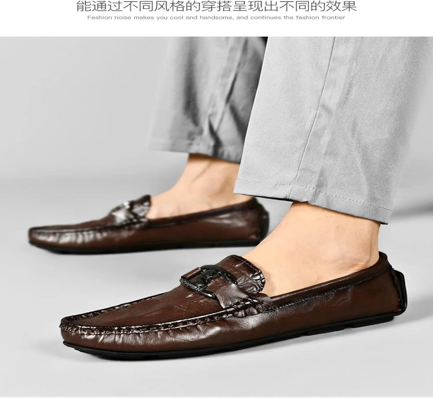 Men's Loafers, Casual Skates, Soft Penny Loafers, Comfortable Flats, Dress Shoes, Square Toe Non-Slip