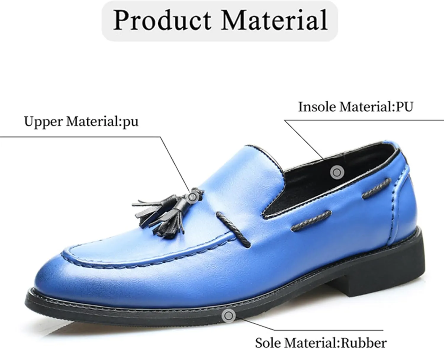 Men's Loafers Classic Slip-on Tassel Penny Loafers for Men Business Casual Dress Loafers