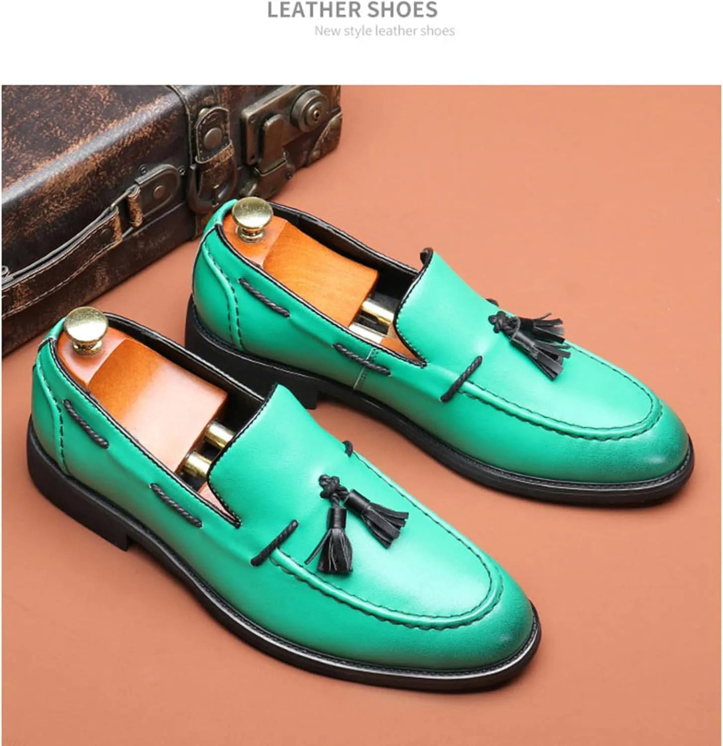 Men's Loafers Classic Slip-on Tassel Penny Loafers for Men Business Casual Dress Loafers