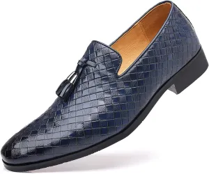 Men's Loafers Dress Shoes Classic Oxfords Comfy Slip-On Flats with Tassels Wedding Party Shoes