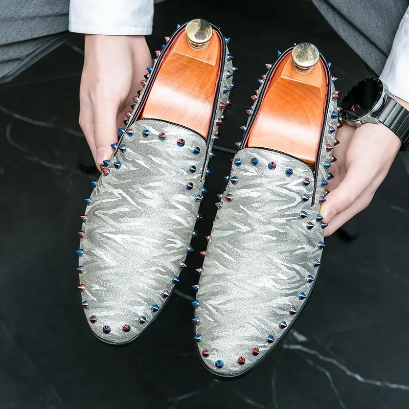 Men's Loafers Lightweight Slip-On Moccasins Stylish Dress Shoes Breathable Tassels Loafers Smoking Slipper Classic Vintage Loafer Party Shoes