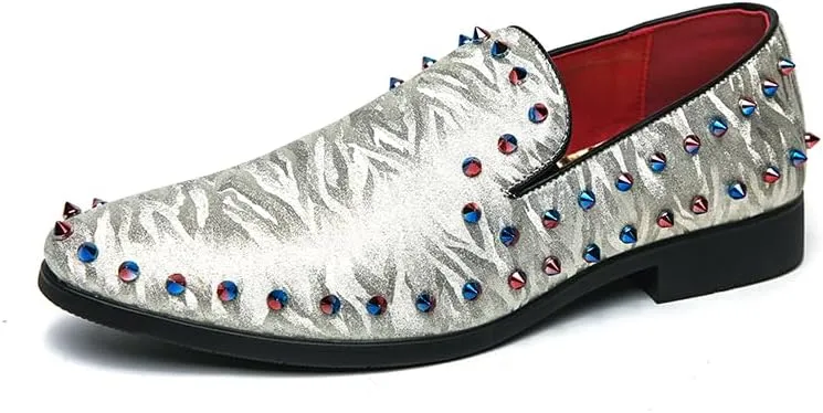 Men's Loafers Lightweight Slip-On Moccasins Stylish Dress Shoes Breathable Tassels Loafers Smoking Slipper Classic Vintage Loafer Party Shoes