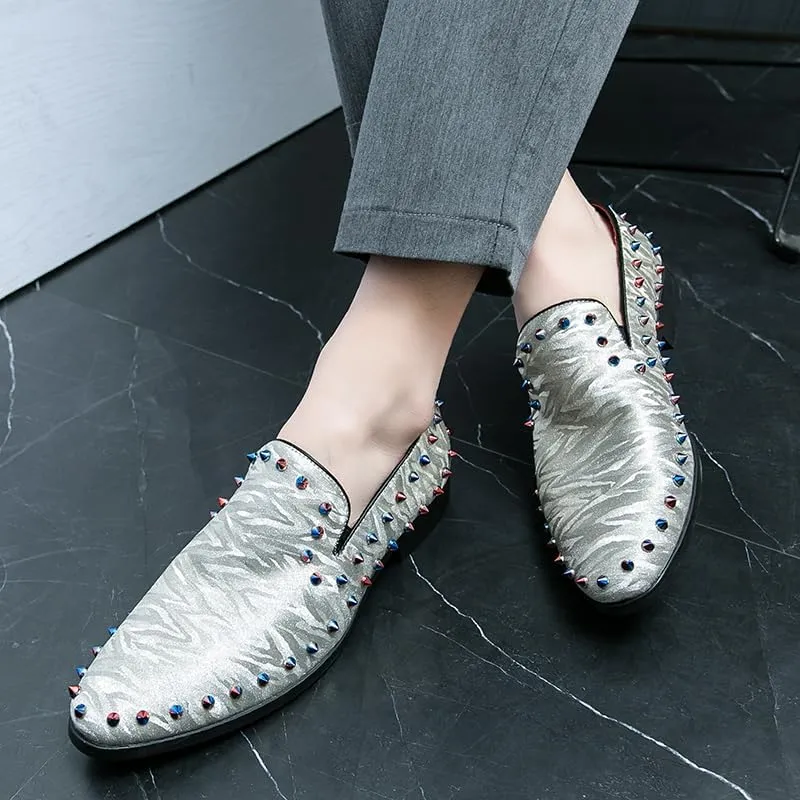 Men's Loafers Lightweight Slip-On Moccasins Stylish Dress Shoes Breathable Tassels Loafers Smoking Slipper Classic Vintage Loafer Party Shoes