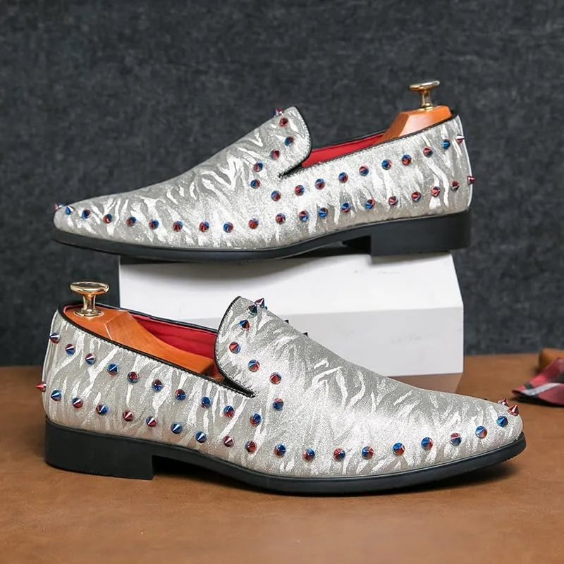 Men's Loafers Lightweight Slip-On Moccasins Stylish Dress Shoes Breathable Tassels Loafers Smoking Slipper Classic Vintage Loafer Party Shoes