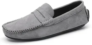Men's Loafers Shoes Round Toe Suede Vamp Penny Driving Loafers Resistant Comfortable Anti-Slip Classic Party Slip On