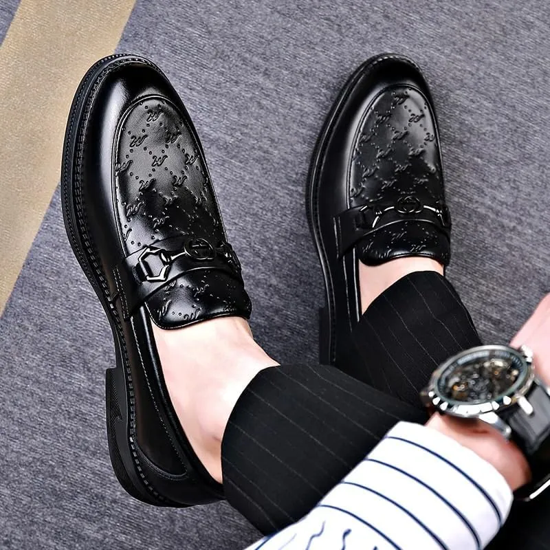 Mens Oxford Men's Slip-On Pointed Toe Dress Shoes Casual Driving Loafers Shoes Patent Leather Loafers Shoes Non-Slip Penny Formal Tuxedo Shoes Business Party Leather Shoes Dress Shoes(9)