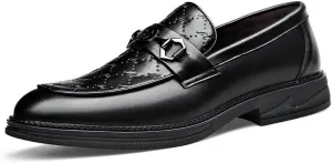 Mens Oxford Men's Slip-On Pointed Toe Dress Shoes Casual Driving Loafers Shoes Patent Leather Loafers Shoes Non-Slip Penny Formal Tuxedo Shoes Business Party Leather Shoes Dress Shoes(9)