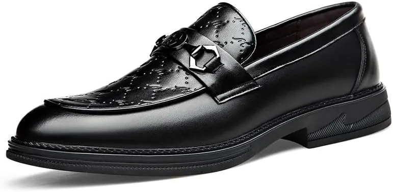 Mens Oxford Men's Slip-On Pointed Toe Dress Shoes Casual Driving Loafers Shoes Patent Leather Loafers Shoes Non-Slip Penny Formal Tuxedo Shoes Business Party Leather Shoes Dress Shoes(9)