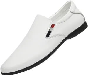 Men's Oxford Shoes, Breathable Leather Slip-On Formal Shoes