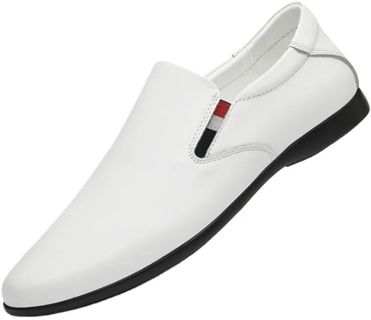 Men's Oxford Shoes, Breathable Leather Slip-On Formal Shoes