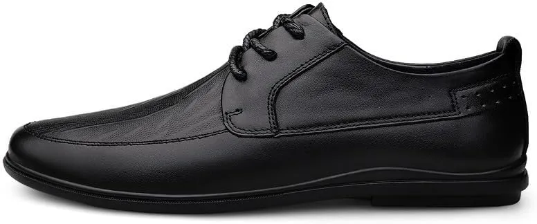 Mens Oxford Shoes Lace-up Prom Brogue Synthetic Leather Wedding Non Slip Low Top Anti-Slip Shoe