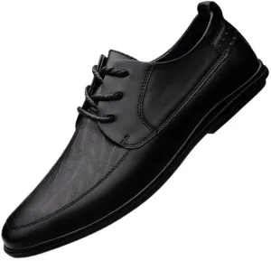 Mens Oxford Shoes Lace-up Prom Brogue Synthetic Leather Wedding Non Slip Low Top Anti-Slip Shoe
