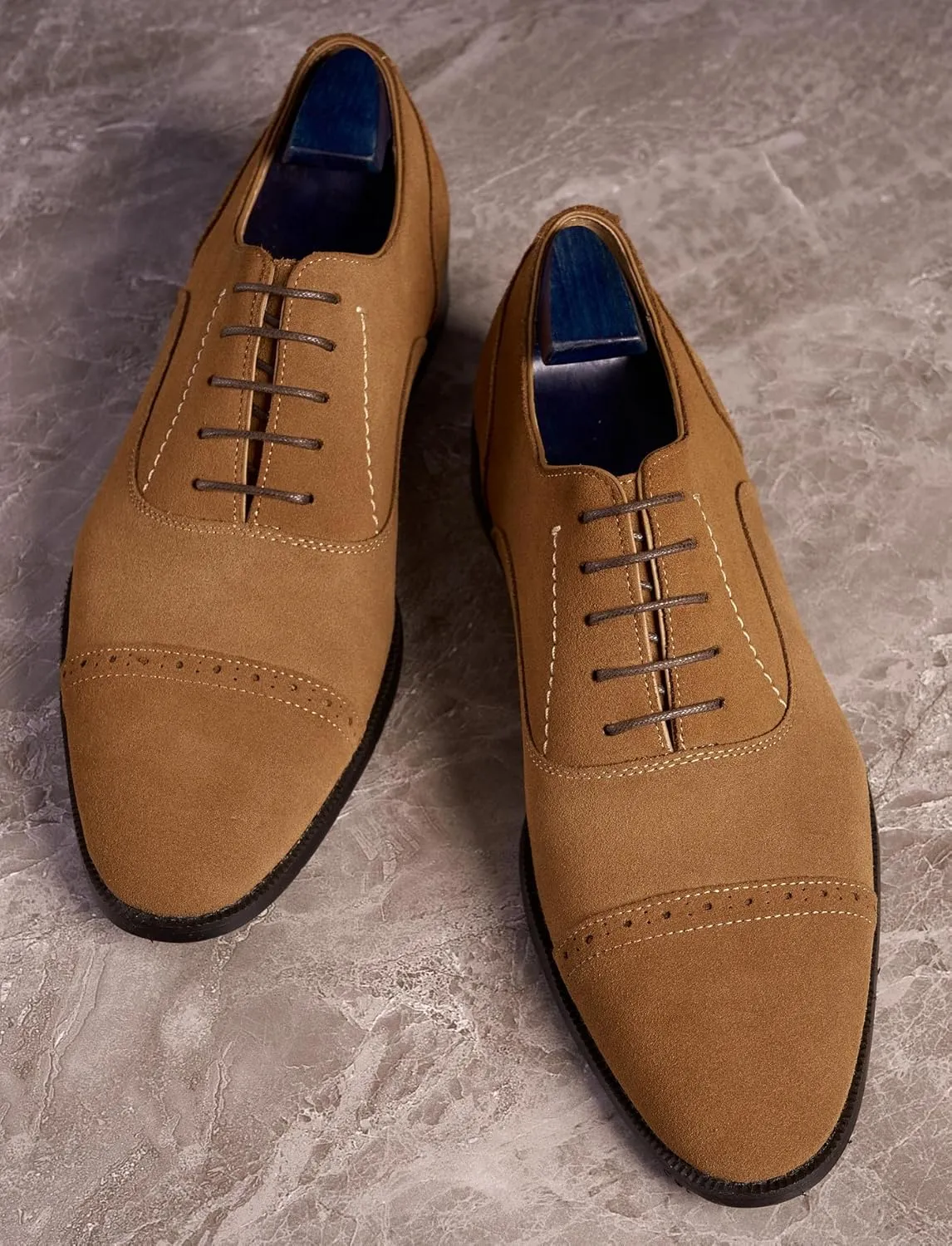 Mens Oxfords Dress Formal Shoes Genunie Leather Wingtips Brogues Oxford Fashion Business Casual Derby Modern Prom Wedding Suit Shoes Tuxedo Shoes for Men