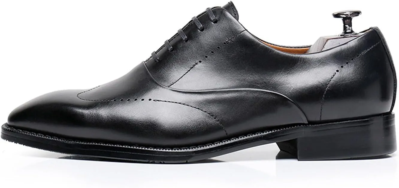 Mens Oxfords Formal Dress Shoes Genunie Leather Modern Suit Shoes Fashion Prom Wedding Business Casual Derby Tuxedo Shoes for Men