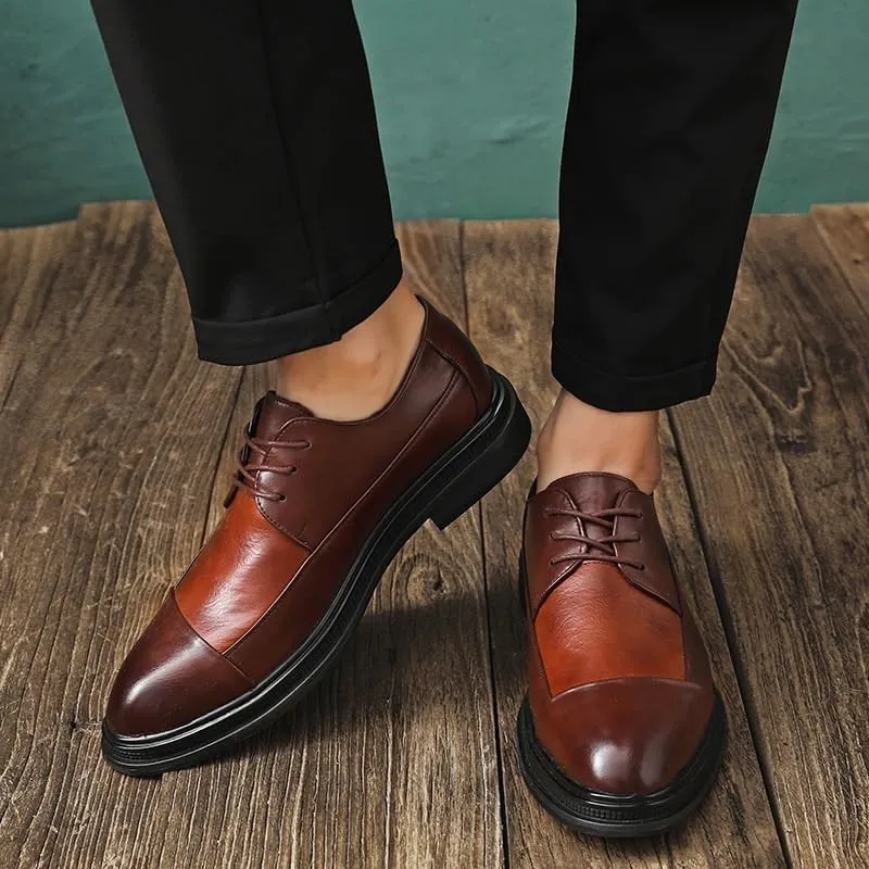 Mens Oxfords Shoes Classic Business Wingtip Lace Up Dress Shoes Slip-ons Brogue Business Shoes