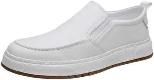 Men's Prom Loafers Suede Vamp Moccasins Shoe Solid Color Round Toe Non Slip Classic Slip-on