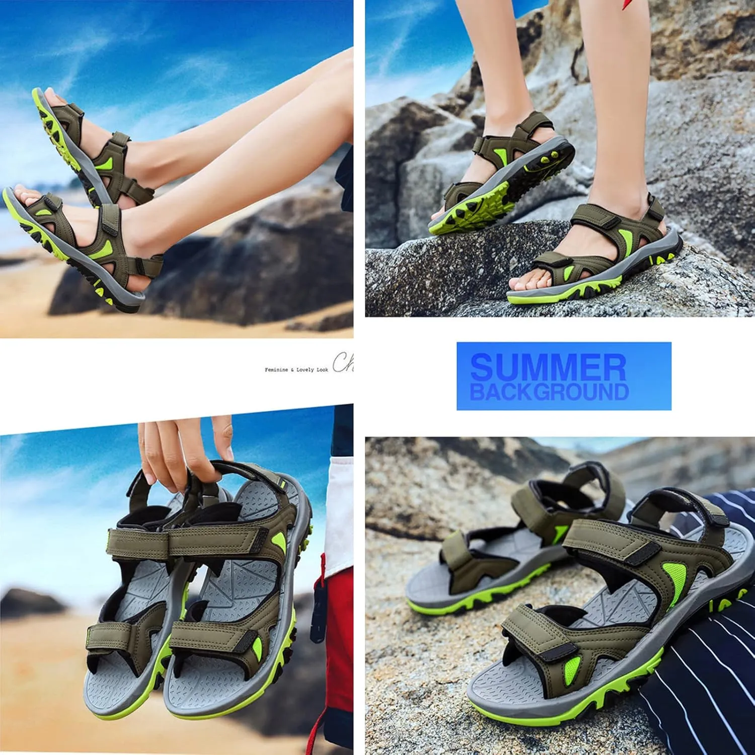 Men's Sport Sandals, Summer Sport Sandals Lightweight Trail Walking Casual Sandals Water Shoes Beach Shoes