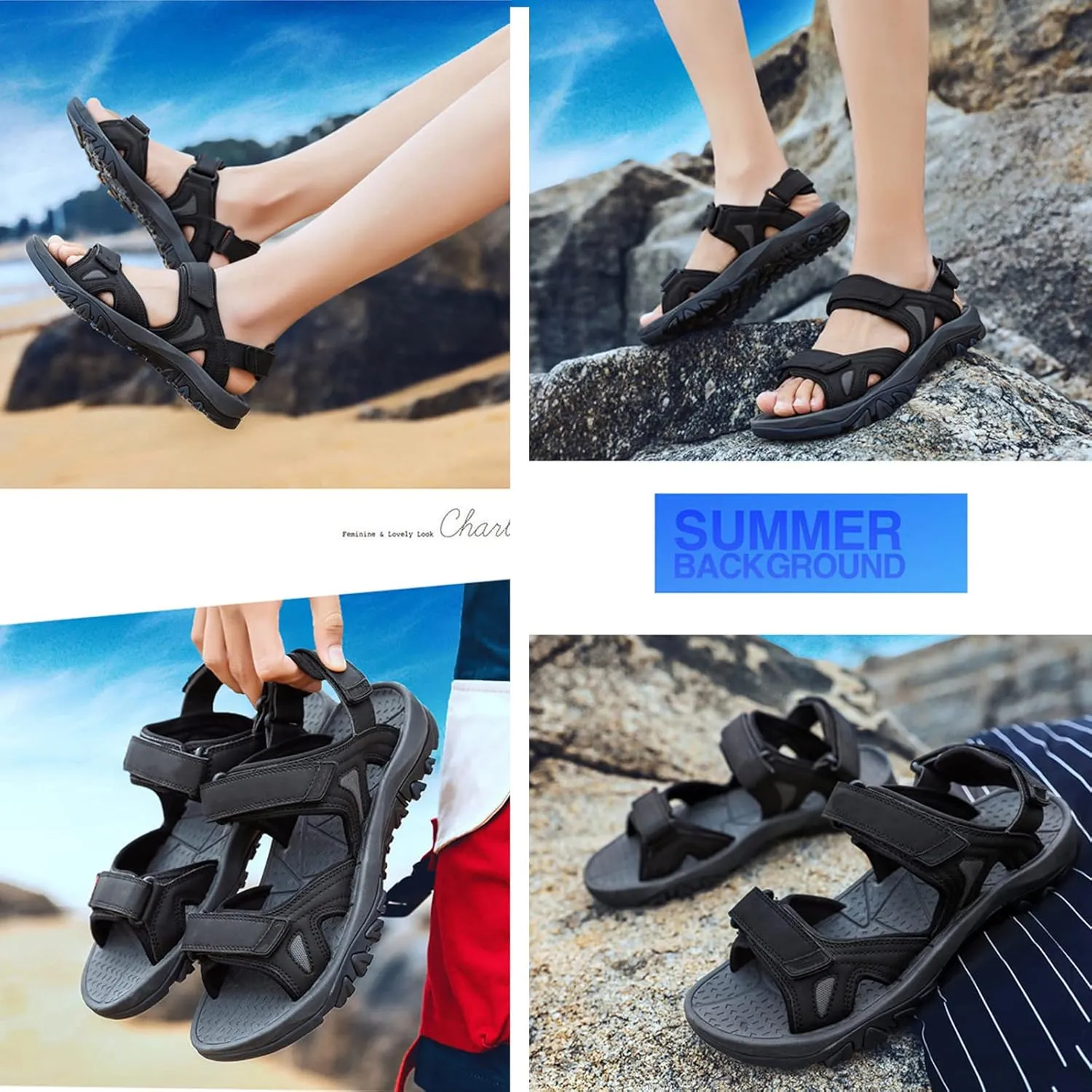 Men's Sport Sandals, Summer Sport Sandals Lightweight Trail Walking Casual Sandals Water Shoes Beach Shoes