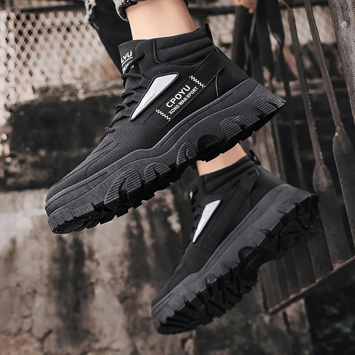 Mens Tennis Shoes Men Fashion Walking Sneakers Non Slip Work Shoes Comfortable Leather Casual Athletic Tennis