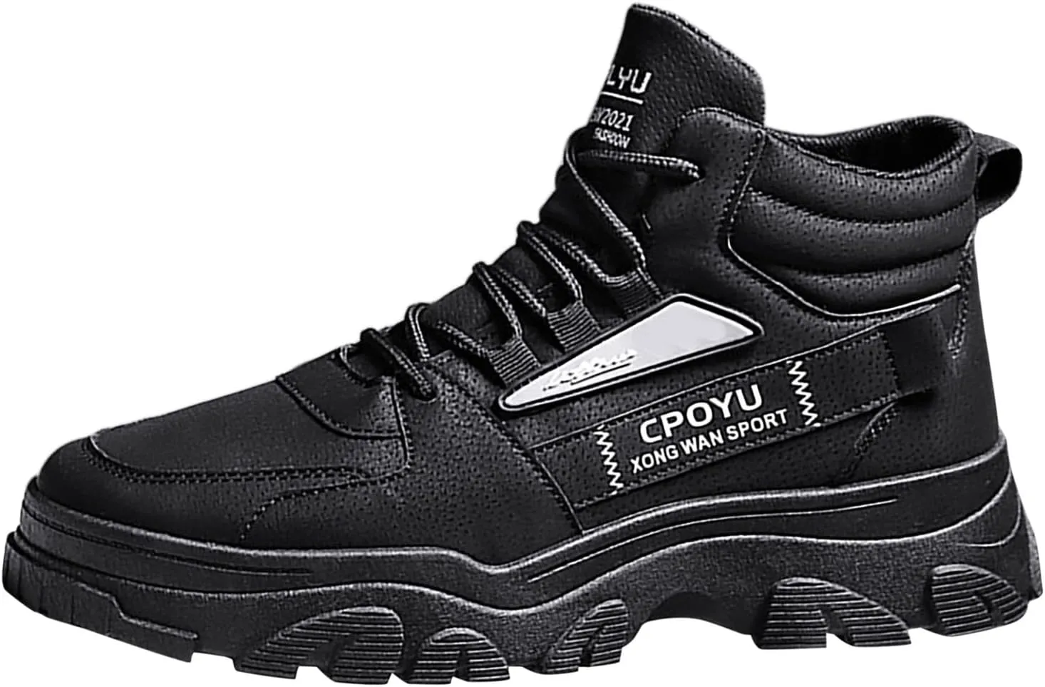 Mens Tennis Shoes Men Fashion Walking Sneakers Non Slip Work Shoes Comfortable Leather Casual Athletic Tennis