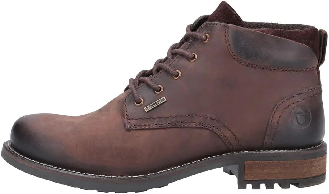 Mens Woodmancote Leather Combat Boots (10) (Brown)