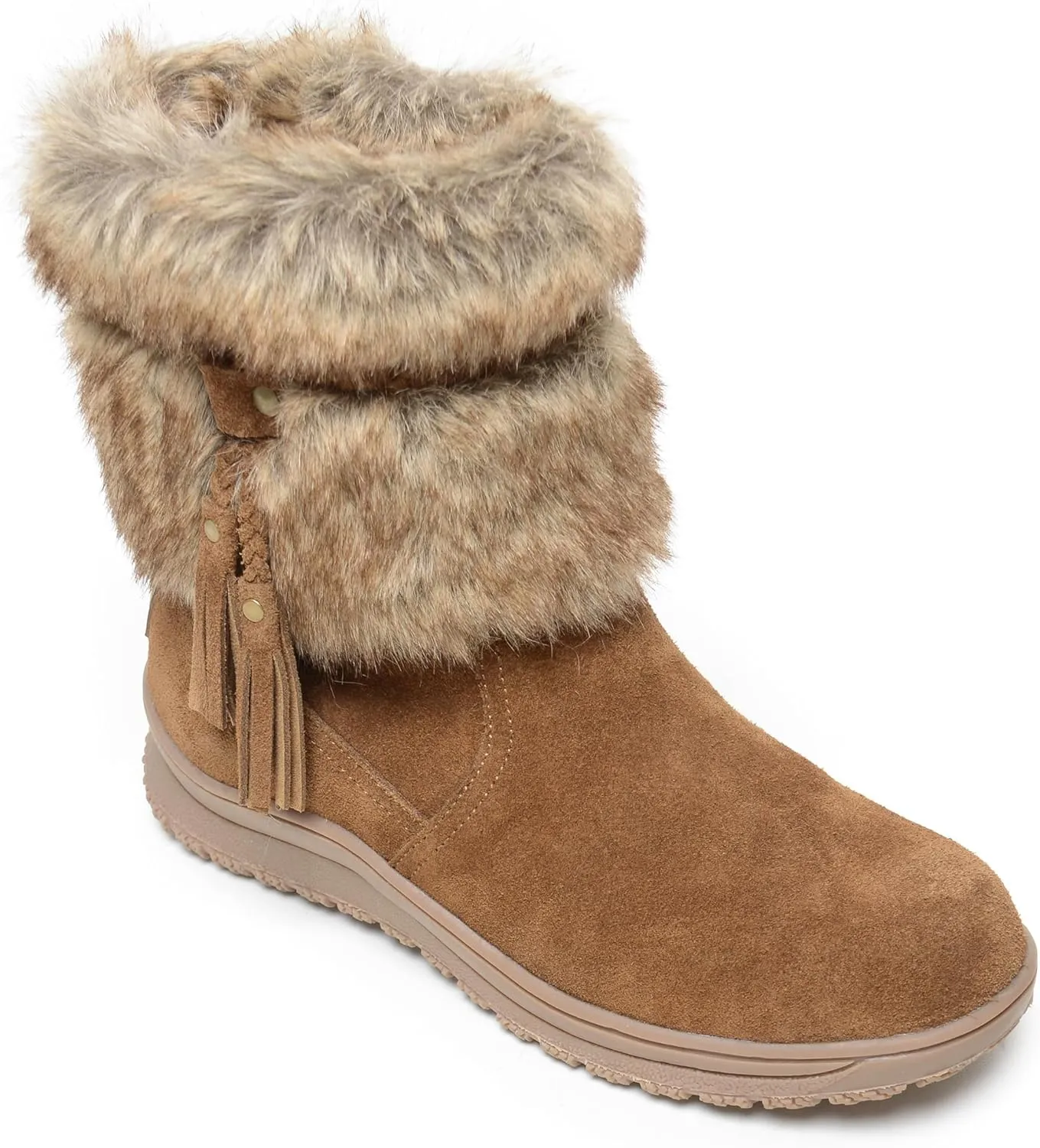 Minnetonka Women's Everett Snow Boot, Dusty Brown, Size 7