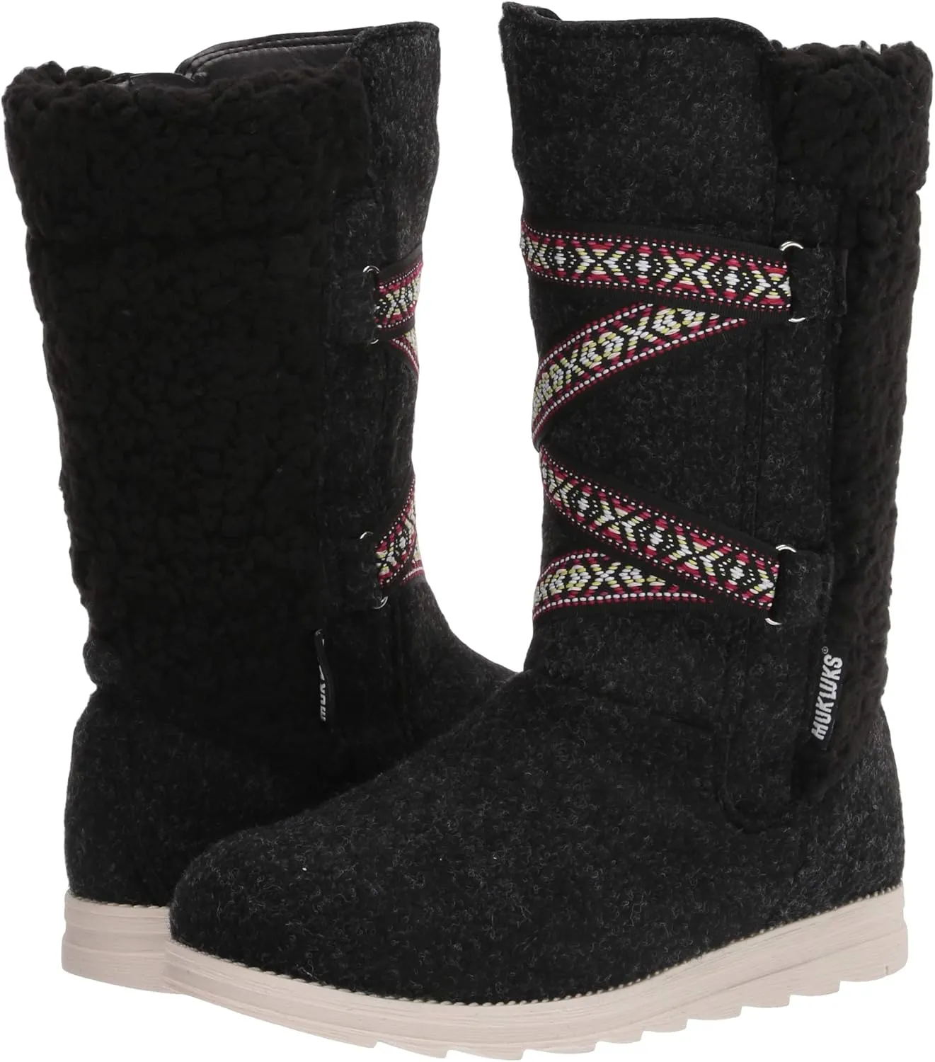MUK LUKS womens Tally Boot-black Heather