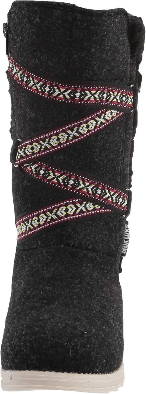 MUK LUKS womens Tally Boot-black Heather