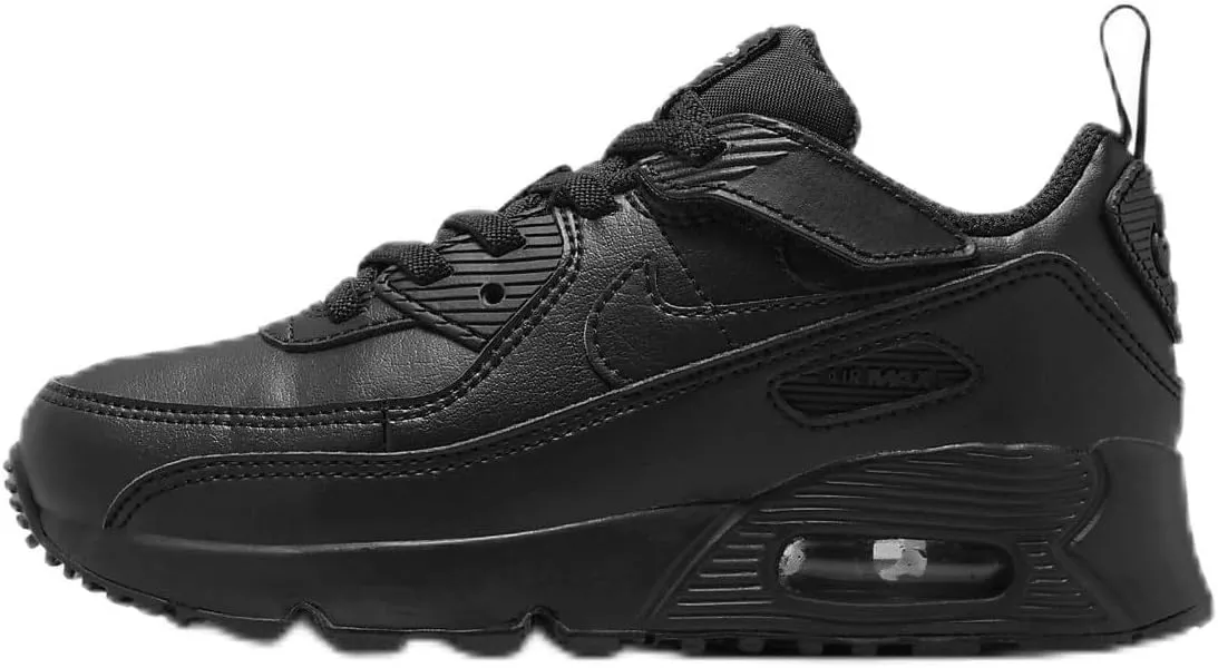Nike Air Max 90 EasyOn Little Kids' Shoes (HF6357-001, Black/Black/White/Black) Size 3