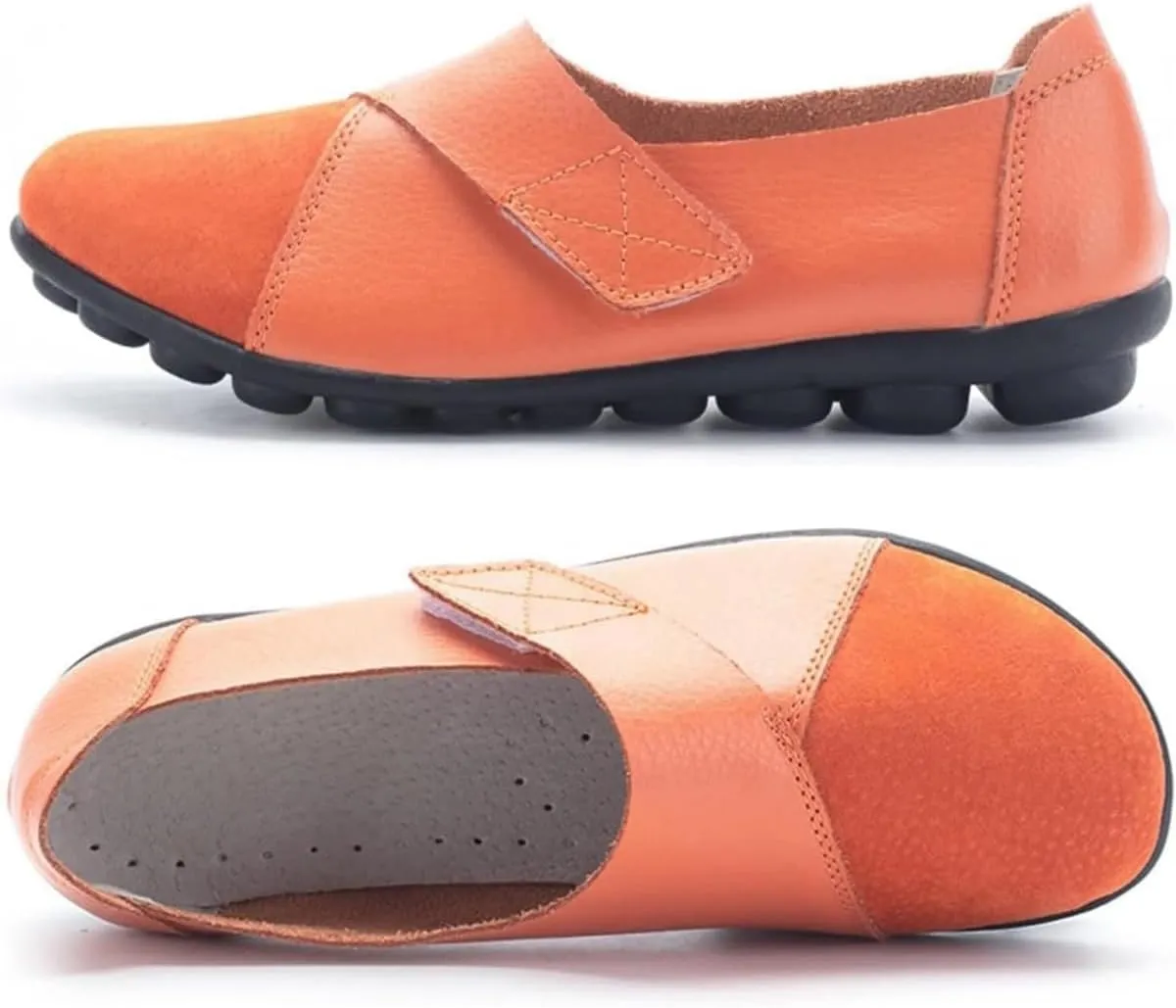 Orthopedic Loafers for Women Suede Breathable Slip On Soft Flat Wide Fit Flat Nursing Shoes