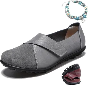 Orthopedic Loafers for Women Suede Breathable Slip On Soft Flat Wide Fit Flat Nursing Shoes