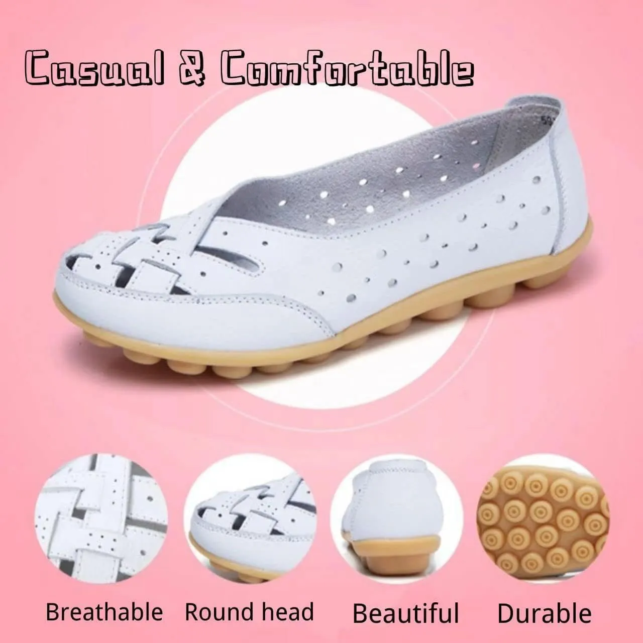 Orthopedic Loafers in Breathable Leather,Orthopedic Loafers for Women,Owlkay Shoes for Women Slip Ons